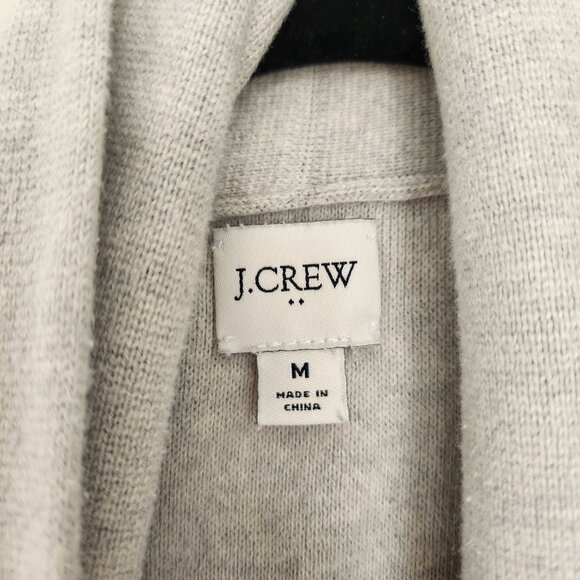 J. Crew Factory Chelsea Sweater Blazer 100% Cotton Light Grey Size Medium - Picture 3 of 7